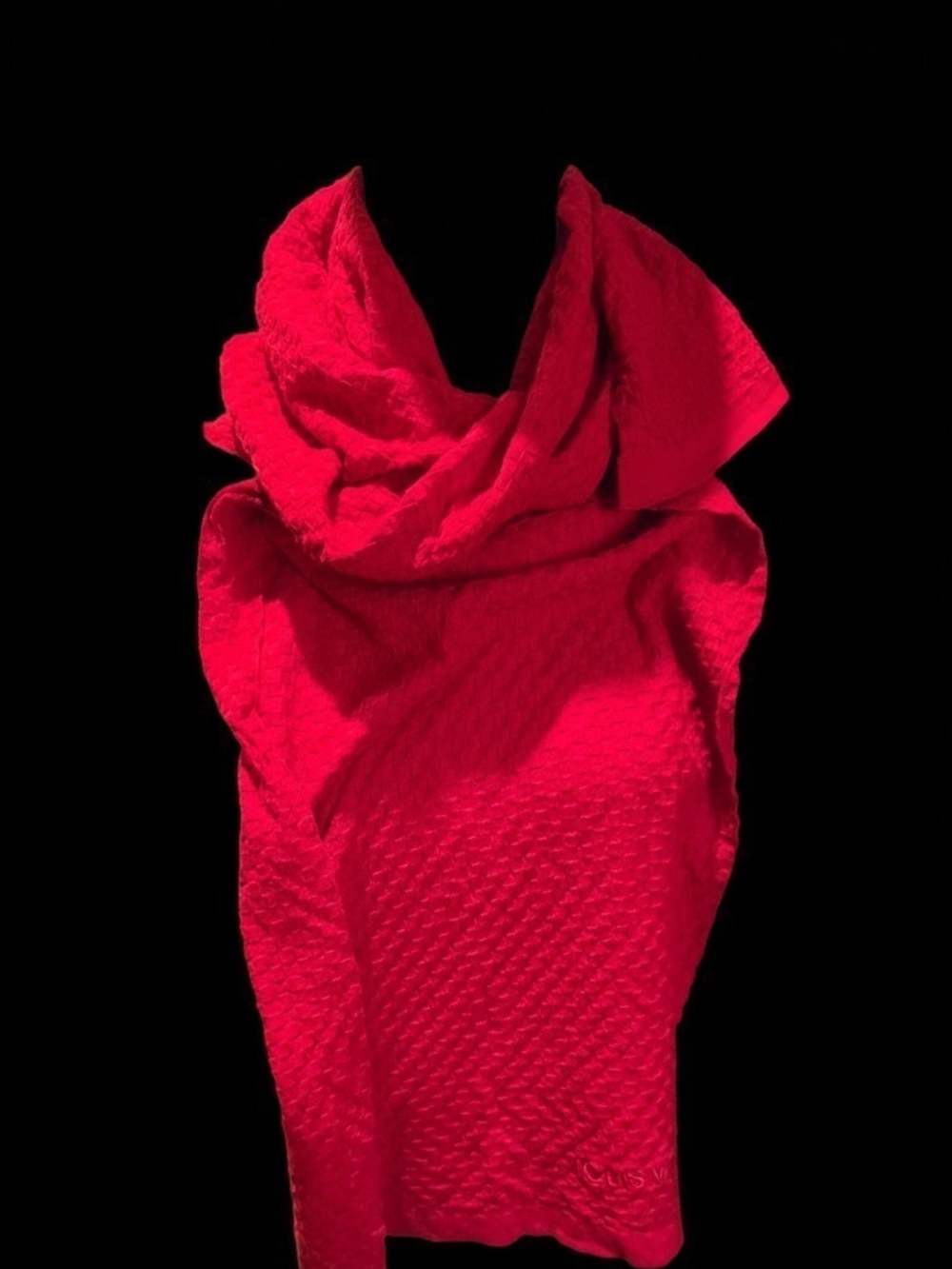Louis Vuitton Red  Scarf W/ Box